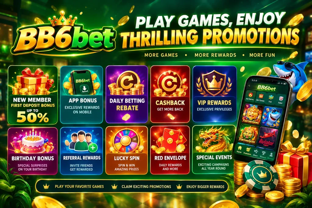 BB6bet casino promotions