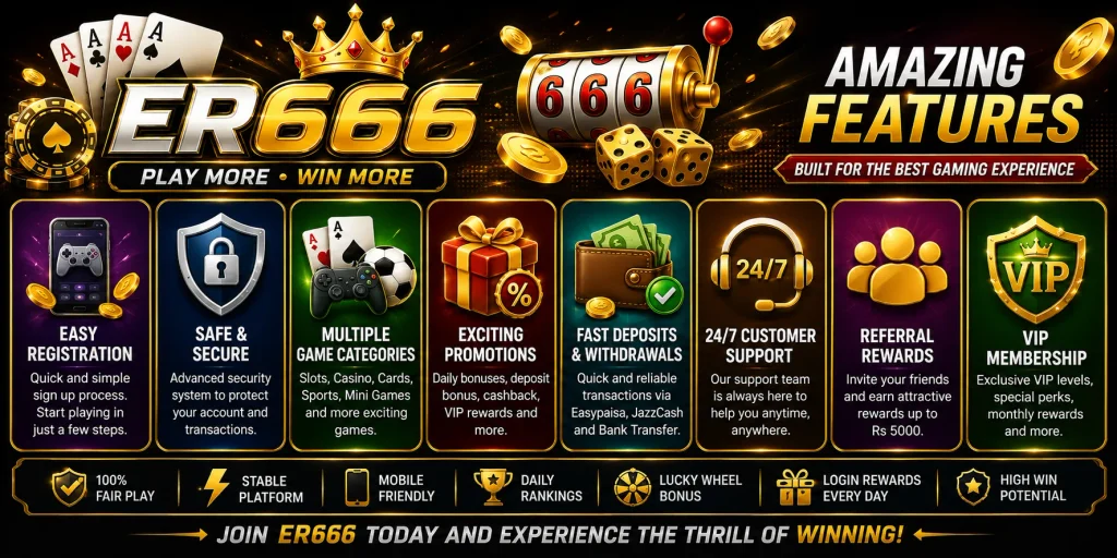 Image of Key Features of ER666 Game 