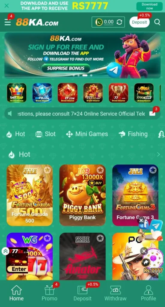88KA Game Interface Screenshoot