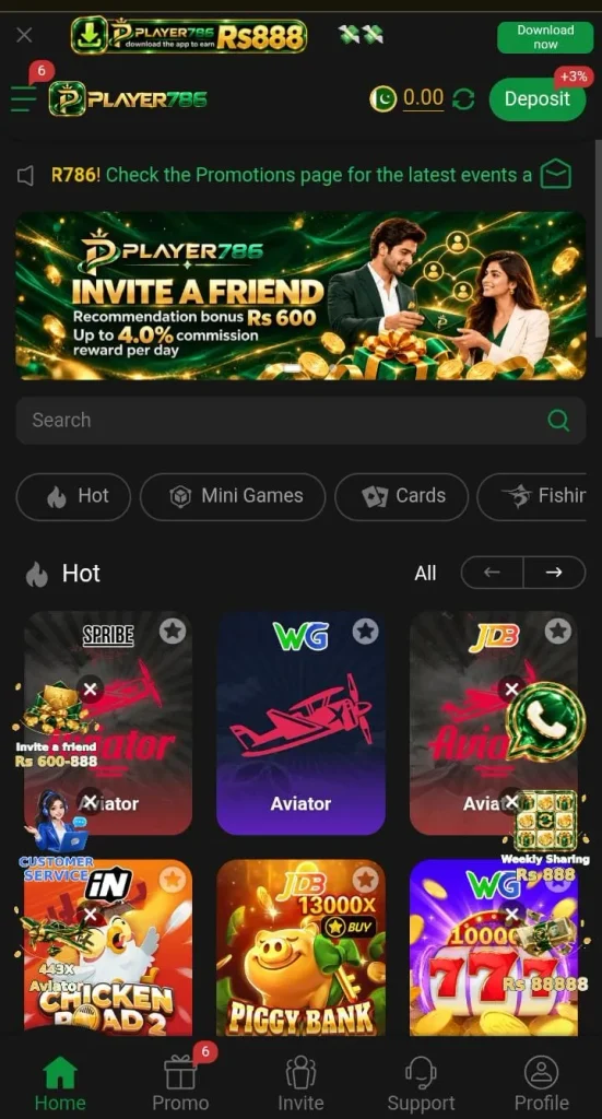 player786 game interface picture